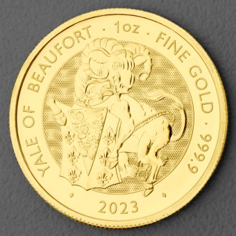 Goldmünze 1oz "The Yale of Beaufort 2023" Royal Tudor Beasts Serie