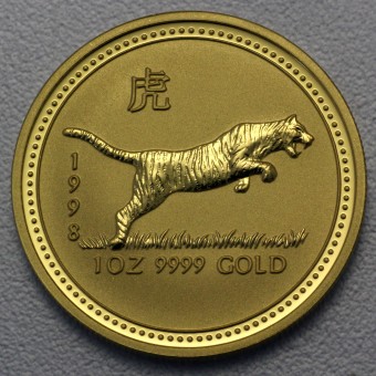 Goldmünze 1oz "Tiger 1998" Lunar I 
