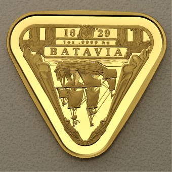 Goldmünze 1oz "Triangular Batavia 2019" Shipwrecks Serie