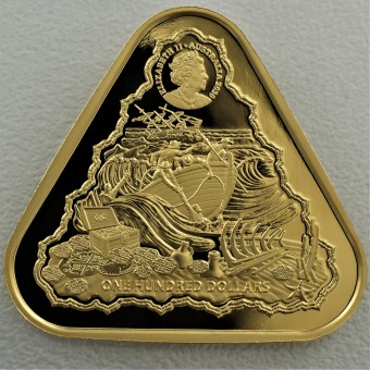 Goldmünze 1oz "Triangular Vergulde Draeck 2020" Shipwrecks Serie