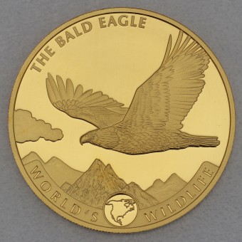 Goldmünze 1oz "Weißkopfseeadler" 2021 World's Wildlife (Kongo)