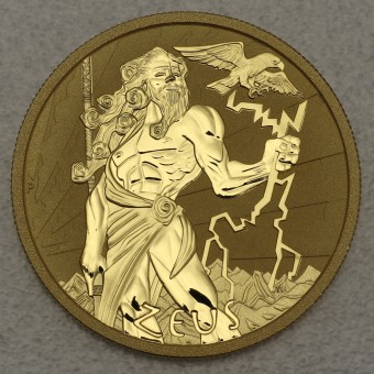 Goldmünze 1oz "Zeus 2021" Tuvalu "Gods of Olympus" Serie
