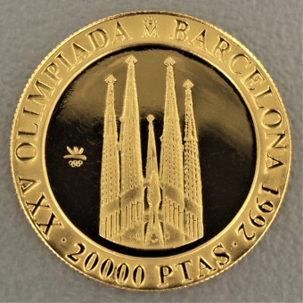 Goldmünze "20000 Pesetas 1990" (Spanien) 