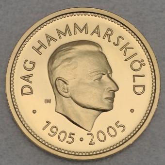 Goldmünze 2000 Kronor "Dag Hammarskjöld" 2005 (Schweden)