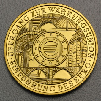 Goldmünze "200Euro BRD 2002 Euro-Einführ.",Etui 