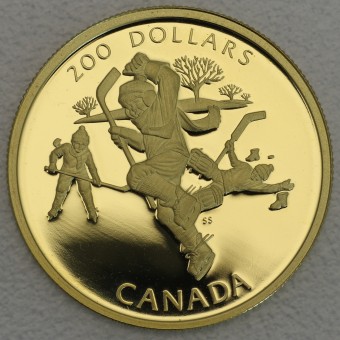Goldmünze 200 Dollar "Hockey" 1991 (Kanada)