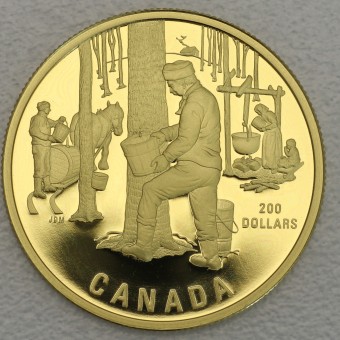 Goldmünze 200 Dollar "Sugaring of Spring" 1995 (Kanada)