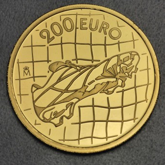 Goldmünze "200 Euro-2002 Fußball WM" (Spanien) 