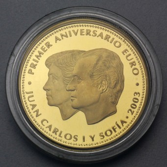 Goldmünze "200 Euro-2003 Geburtstag d. Euro" (ES) 