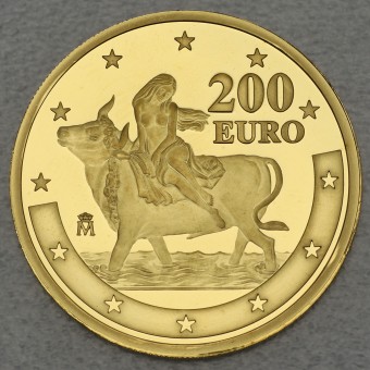 Goldmünze 200 Euro "Göttin Europa" 2003 Jahrestag Euroeinführung Spanien (Spanien)