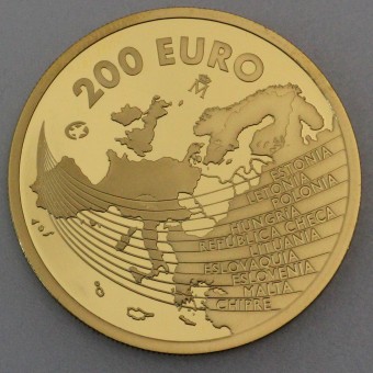 Goldmünze 200 Euro "EU-Erweiterung" 2004 (Spanien)