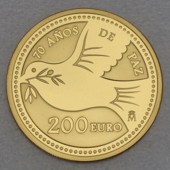 Goldmünze 200 Euro "70 Jahre Frieden" 2015 (Spanien)