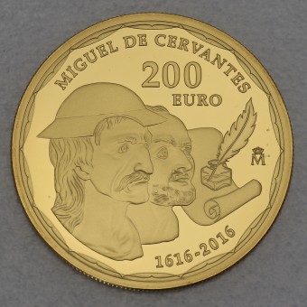 Goldmünze 200 Euro "Miguel de Cervantes" 2016 (Spanien)