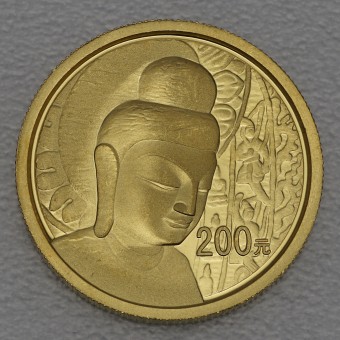 Goldmünze 200 Yuan "Yungang Grotto" 2010   (China)