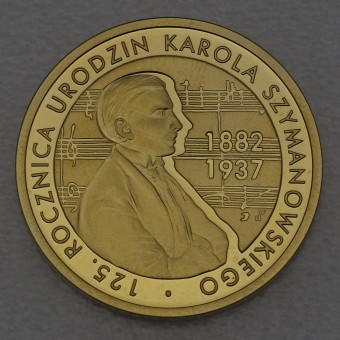 Goldmünze 200 Zloty "Karol Szymanowski" 2007 125. Jahrestag der Geburt (Polen)