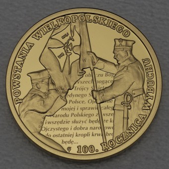 Goldmünze 200 Zloty "Posener Aufstand" 2018 100. Jahrestag (Polen)