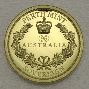 Goldmünze "Australia Sovereign Piedfort" (2021) Polierte Platte / High Relief