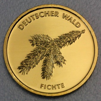 Goldmünze "20Euro BRD 2012 Fichte" Deutscher Wald