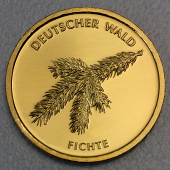 Goldmünze "20 Euro BRD 2012 Fichte" Deutscher Wald