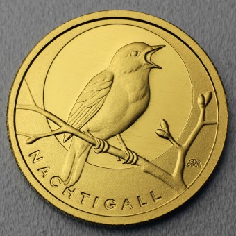 Goldmünze "20Euro BRD 2016 Nachtigall" Heimische Vögel