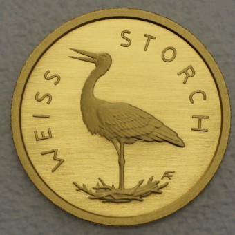 Goldmünze "20Euro BRD 2020 Weißstorch" Heimische Vögel