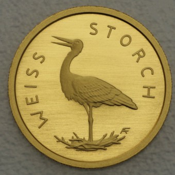 Goldmünze "20 Euro BRD 2020 Weißstorch" Heimische Vögel