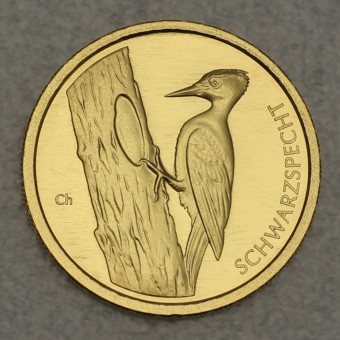 Goldmünze "20 Euro BRD 2021 Schwarzspecht" Heimische Vögel