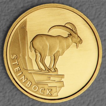 Goldmünze "20 Euro BRD 2023 Steinbock" Rückkehr der Wildtiere