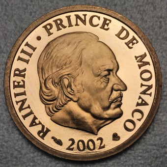 Goldmünze "20 Euro-2002 Fürst Rainier III" Monaco 