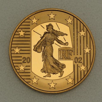 Goldmünze "20 Euro-2002 Merci le Franc" (Frankr) 