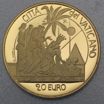 Goldmünze "20 Euro - 2003" (Vatikan) Moses Geburt