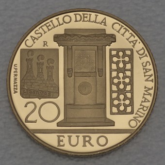 Goldmünze 20 Euro "Castello della Citta" 2011 (PP) Architektonische Elemente (San Marino)