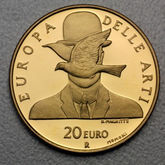 Goldmünze 20 Euro "Magritte" 2004 Europa delle Arti Serie (Italien)