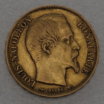 Goldmünze 20 Francs "Louis-Napoleon Bonaparte" 1852 (Frankreich)