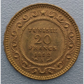 Goldmünze "20 Francs/Tunisie" (Tunesien) 