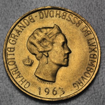Goldmünze "20 Francs Charlotte 1963" (Luxemburg) 