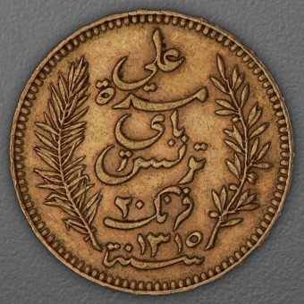 Goldmünze 20 Francs "Tunisie" (Tunesien)