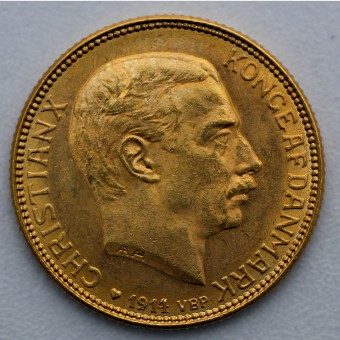 Goldmünze "20 Kronen/Christian X." (Dänemark) 
