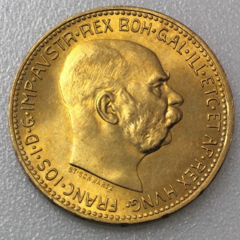 Goldmünze "20 Kronen/Nachpr.1915" (Österreich) 