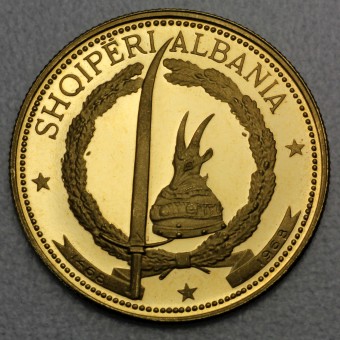 Goldmünze "20 Leke" 1968 (Albanien)
