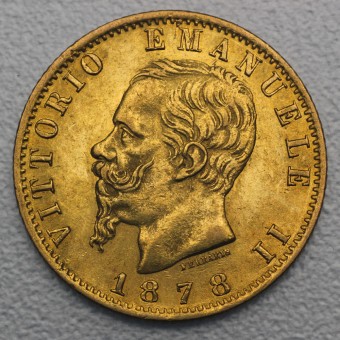 Goldmünze "20 Lire/Vittorio Emanuele II." (Ital.) 