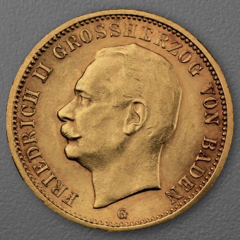 Goldmünze 20 Mark "Friedrich II." 1912-G J.192 (Baden)