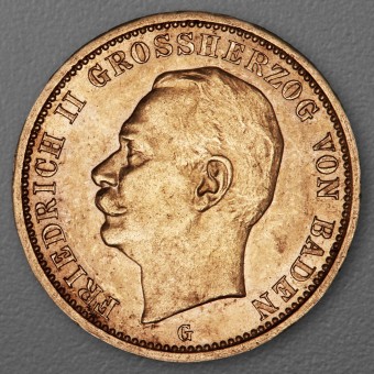 Goldmünze 20 Mark "Friedrich II." 1914-G J.192 (Baden)