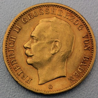 Goldmünze "20 Mark Friedrich II." (Baden) 