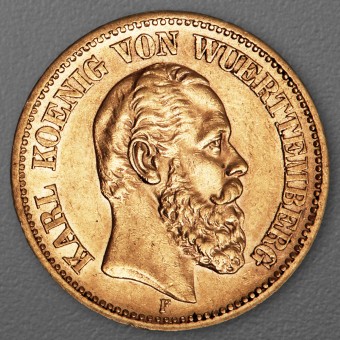 Goldmünze 20 Mark "Karl" 1873-F J.290 (Württemberg)