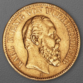 Goldmünze 20 Mark "Karl" 1874-F J.293 (Württemberg)