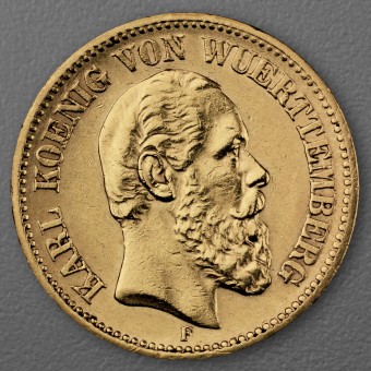 Goldmünze 20 Mark "Karl" 1876-F J.293 (Württemberg)