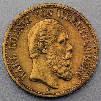 Goldmünze "20 Mark Karl" (Württemberg) 