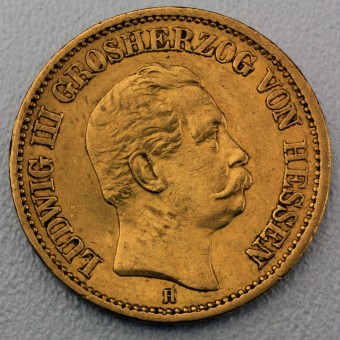 Goldmünze 20 Mark "Ludwig III." 1873-H J.214 (Hessen)
