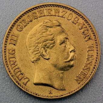 Goldmünze 20 Mark "Ludwig III." 1874-H J.217 (Hessen)